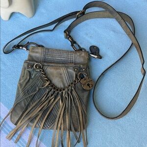 Juicy Couture Gray Crossbody Bag with Fringe